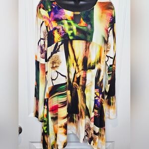 Linea Domani Colorful Blouse, Women's Size L